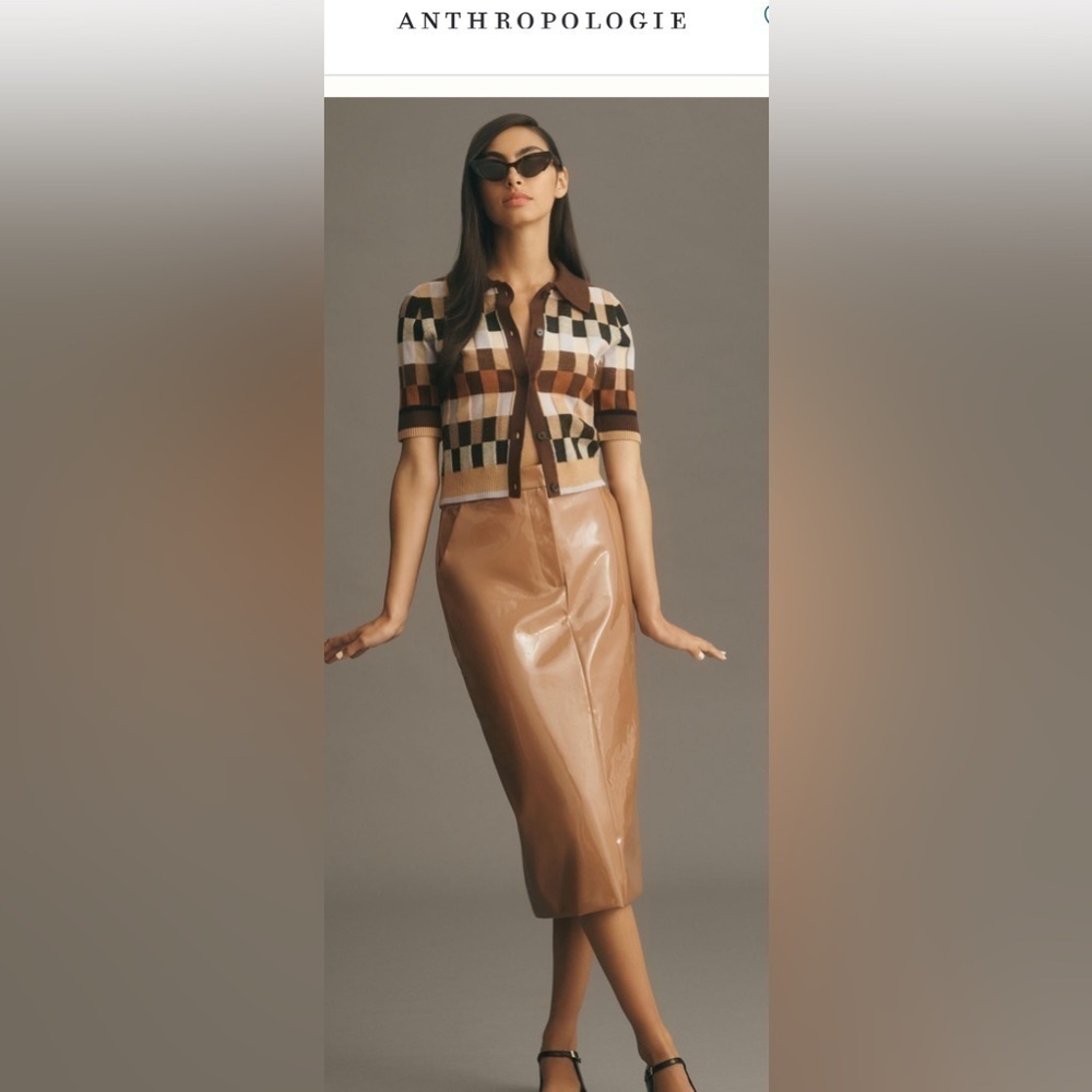 Sunday in Brooklyn Faux Leather Skirt Anthropologie M